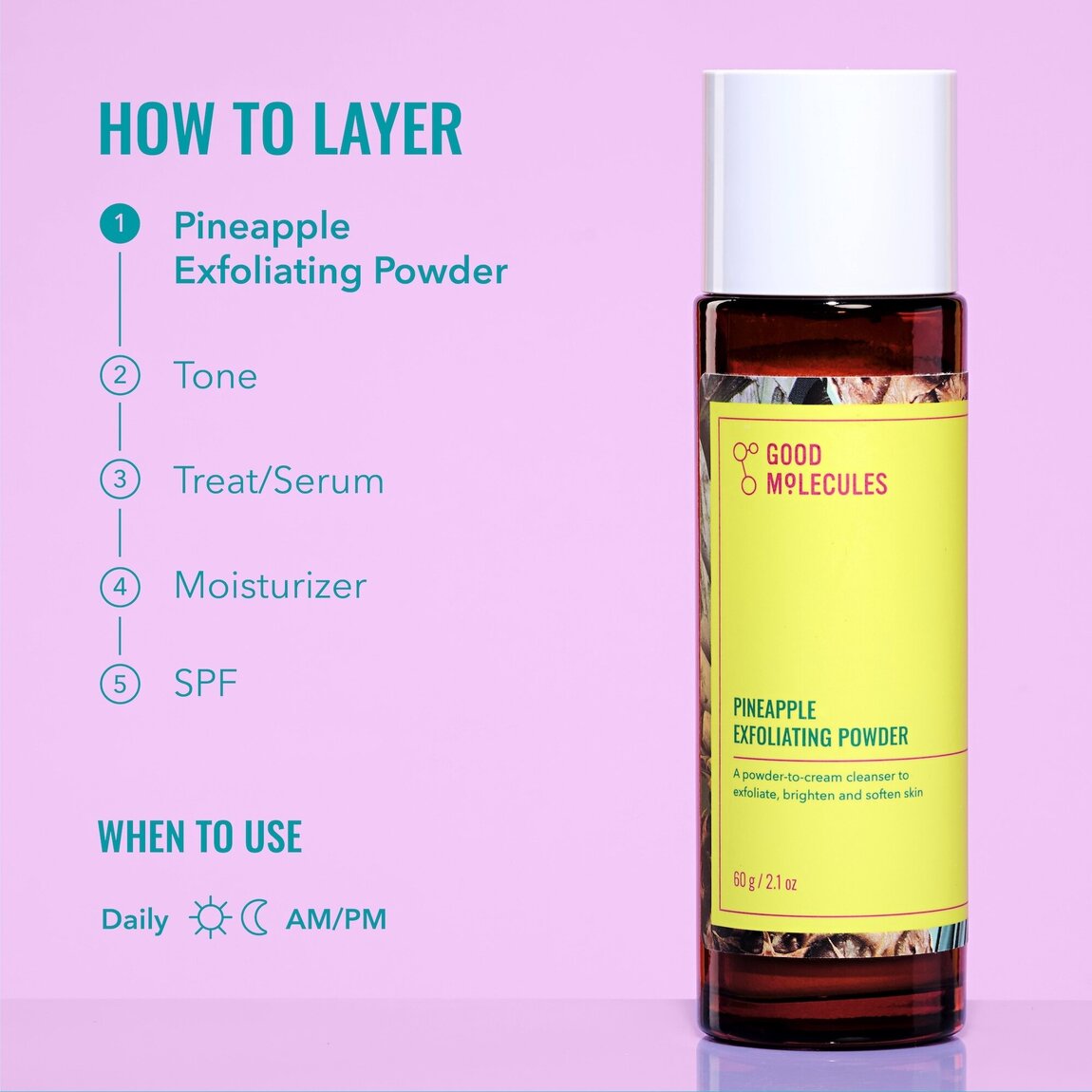 Good Molecules Pineapple Exfoliating Powder 60g alternative view 5.