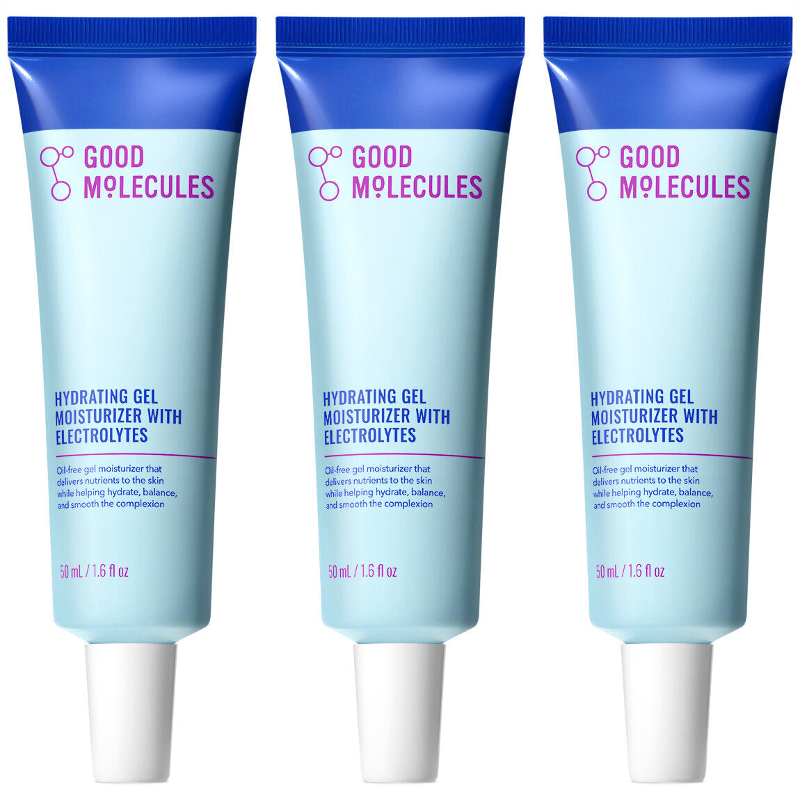 Hydrating Gel Moisturizer with Electrolytes - 50ml (3-Pack)